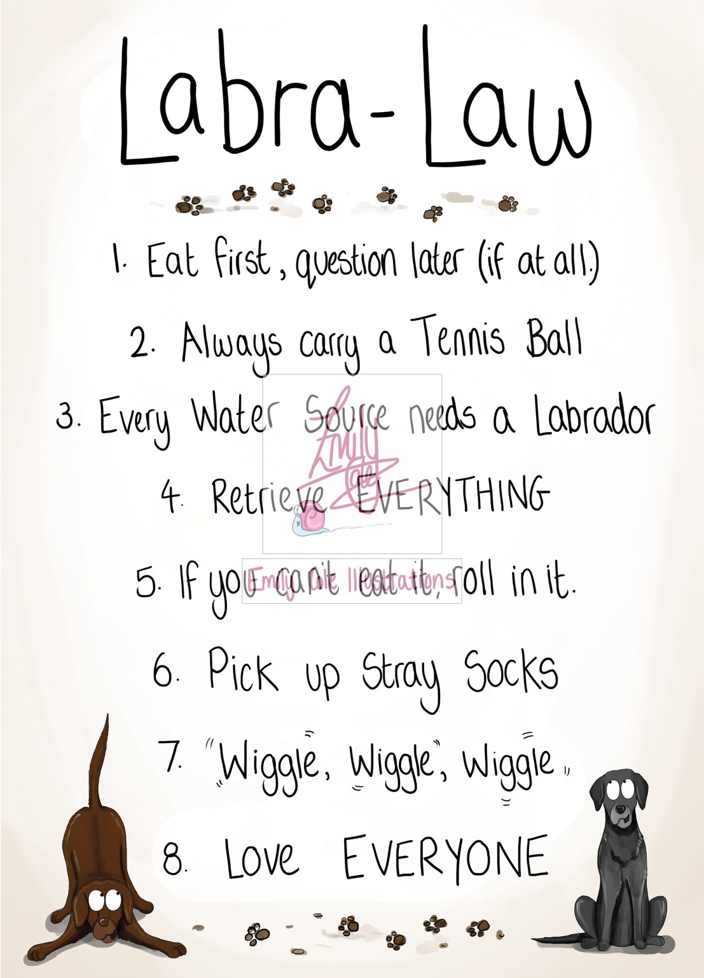'Labra-Law' Mounted Giclée Art Print - Image 2