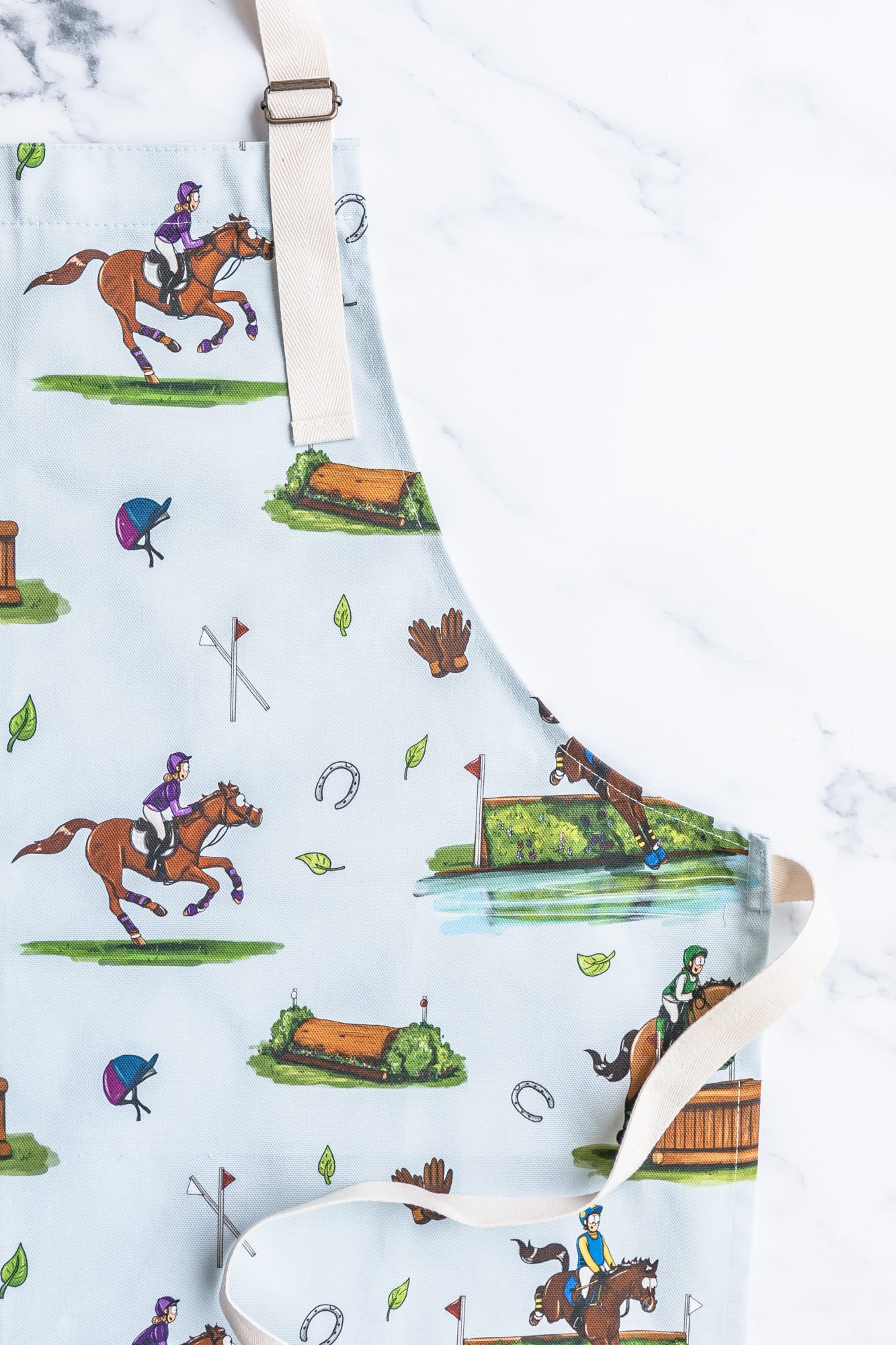 'Cross Country Pattern' Cotton Apron