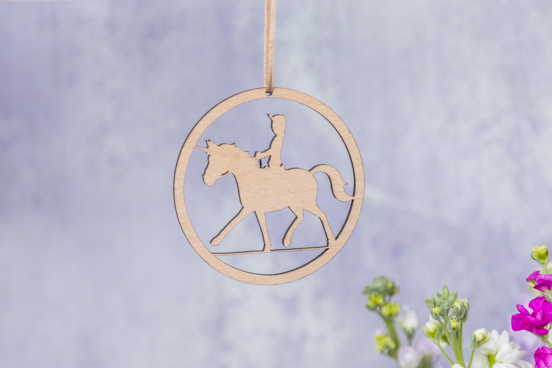 'Dressage Unicorn' hanging decoration