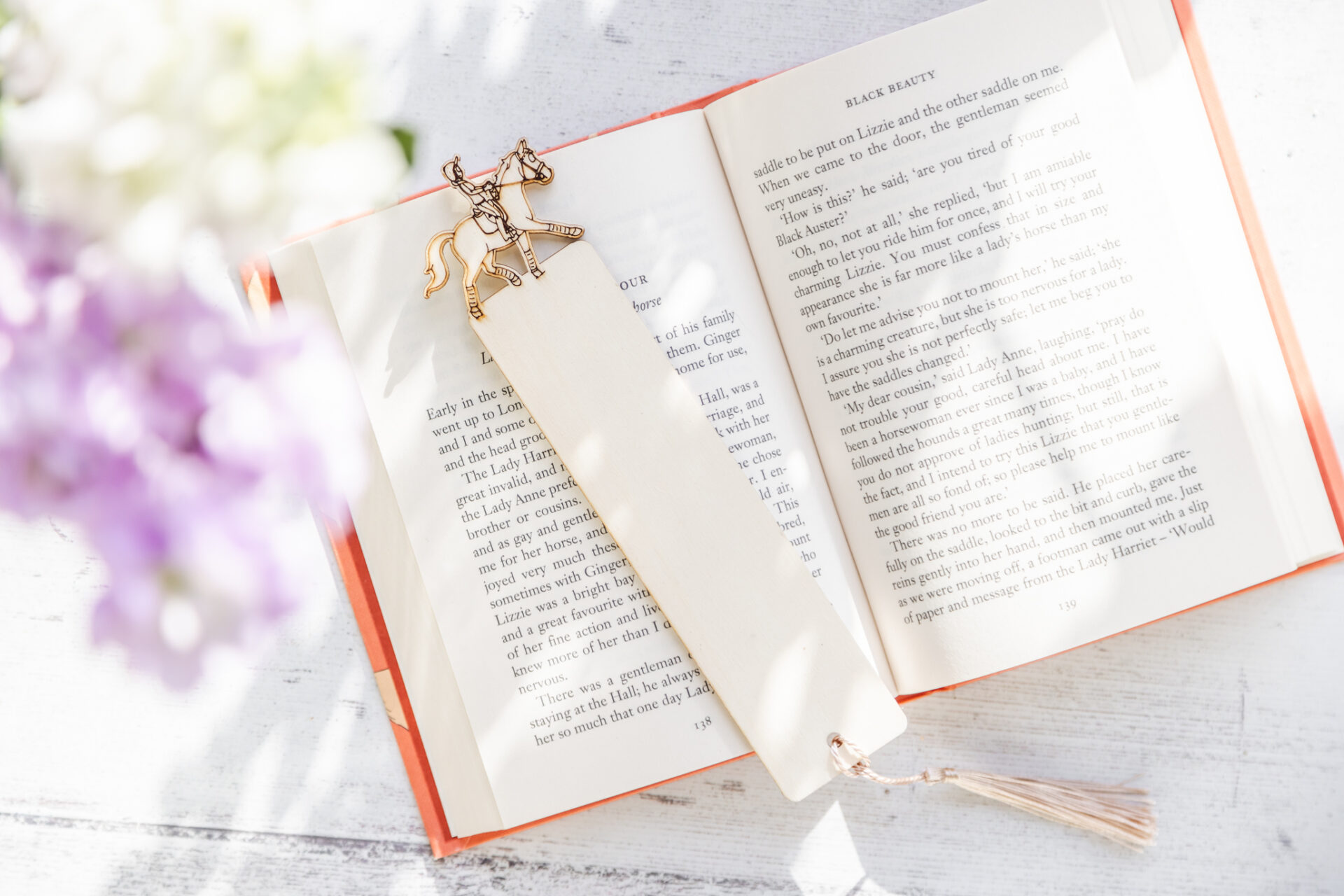 Wooden Dressage Horse Bookmark