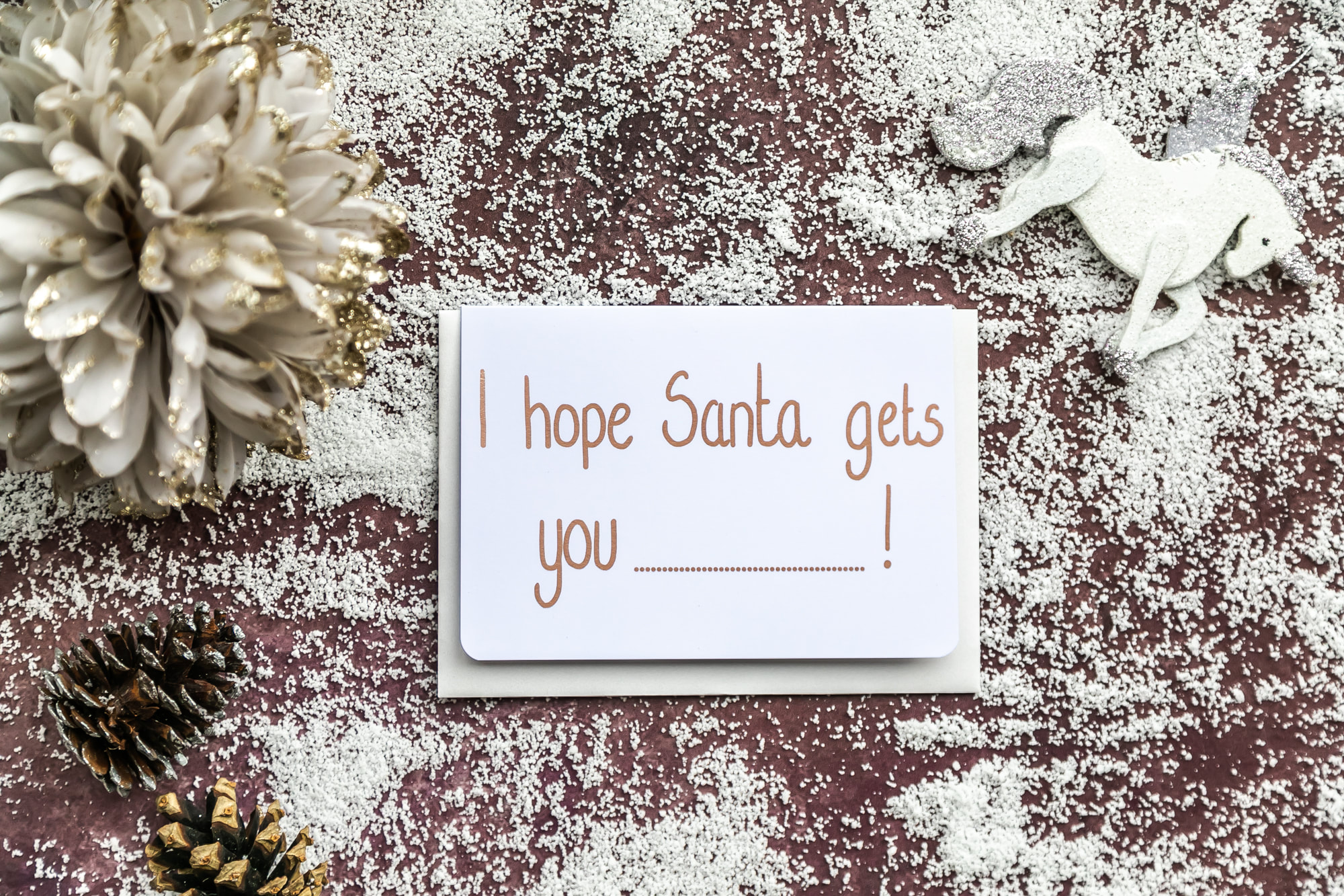 ‘I Hope Santa Gets You … Individual Christmas Card