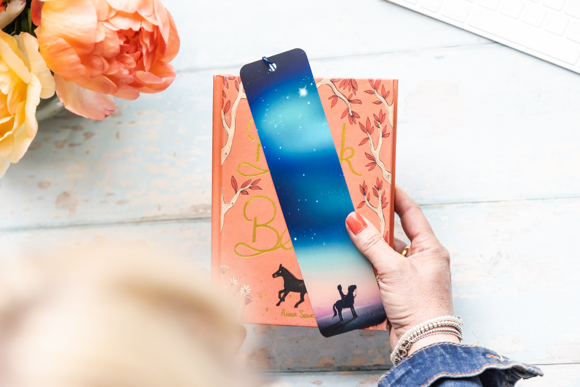 Starry sky bookmark by Emily Cole with coloured tassel