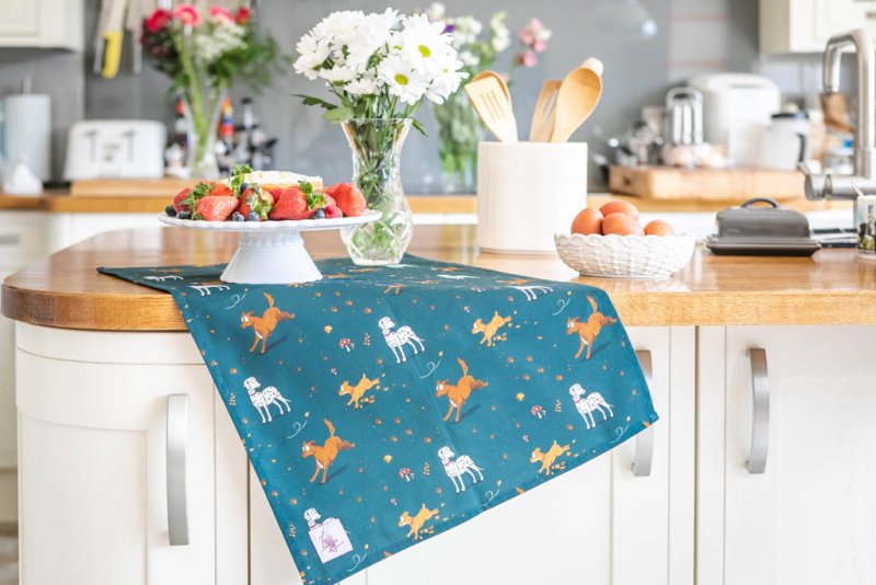 'Muddy Paws' Tea Towel