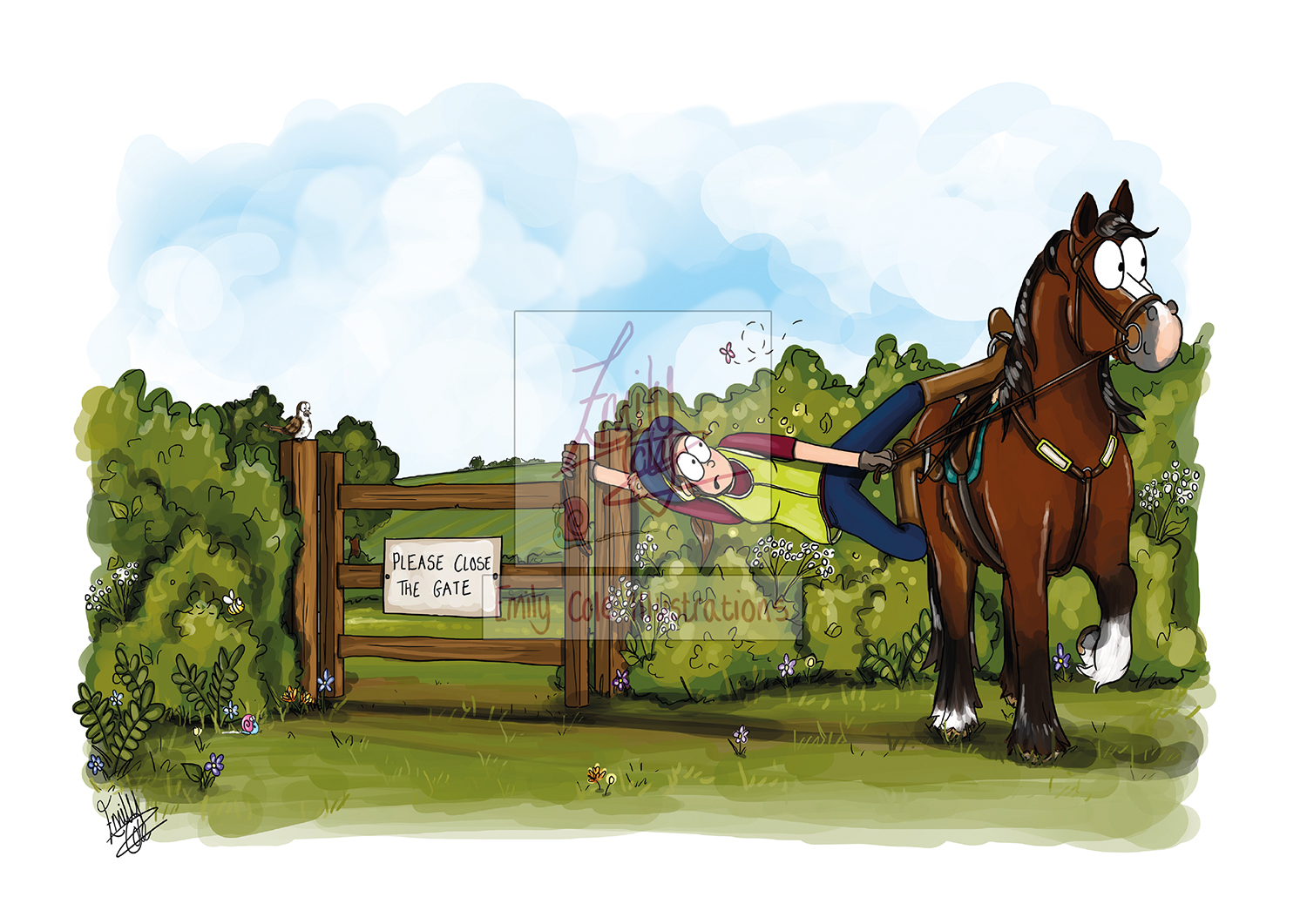 'Close the Gate' Greeting Card - Image 2