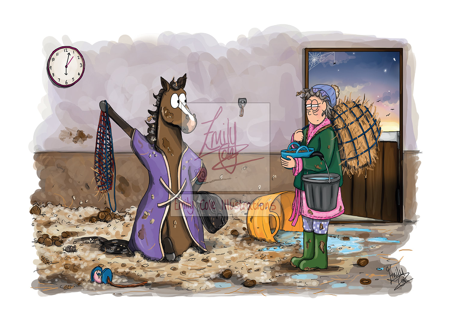'You're late' Mounted Giclée Art Print - Image 2