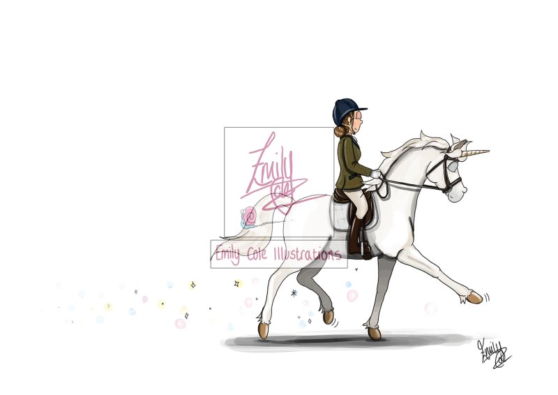 'Unicorn' Mounted Giclée Art Print - Image 2