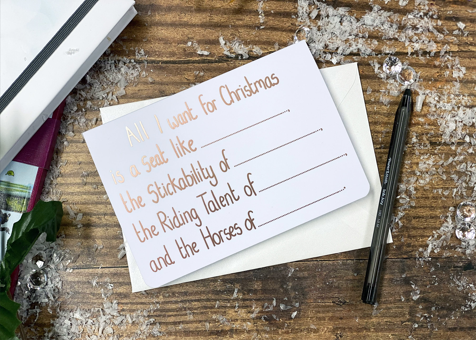 'All I want for Christmas' Individual Christmas Card
