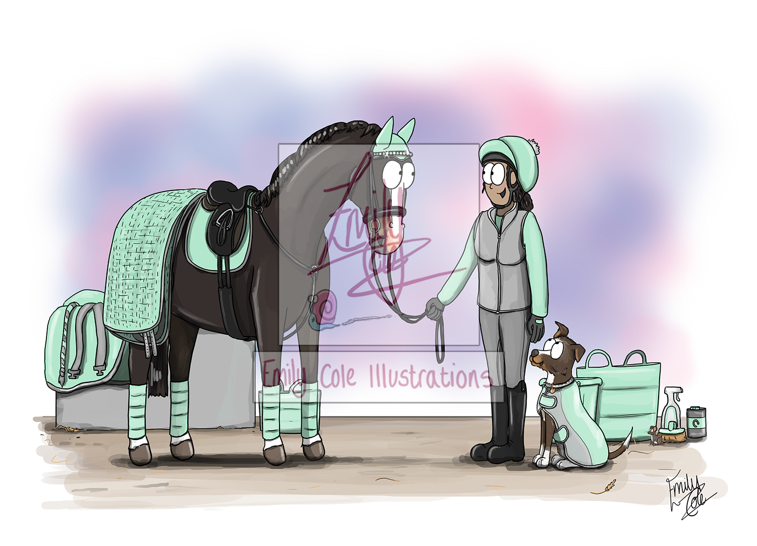 'Matchy Matchy' Mounted Giclée Art Print - Image 2