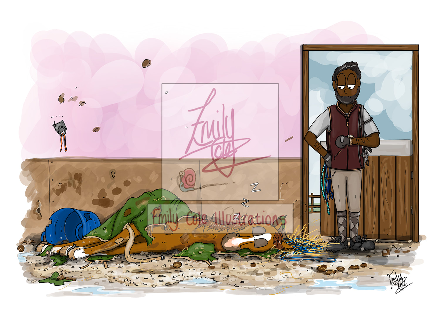 'Post Party Nap' Greeting Card - Image 3