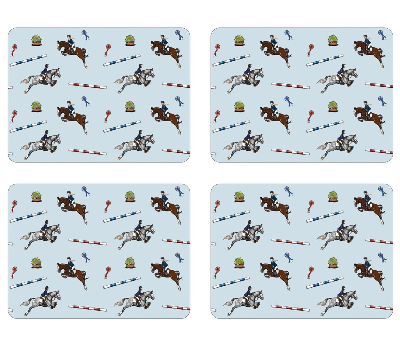 'Showjumping' Melamine Placemats - Image 3