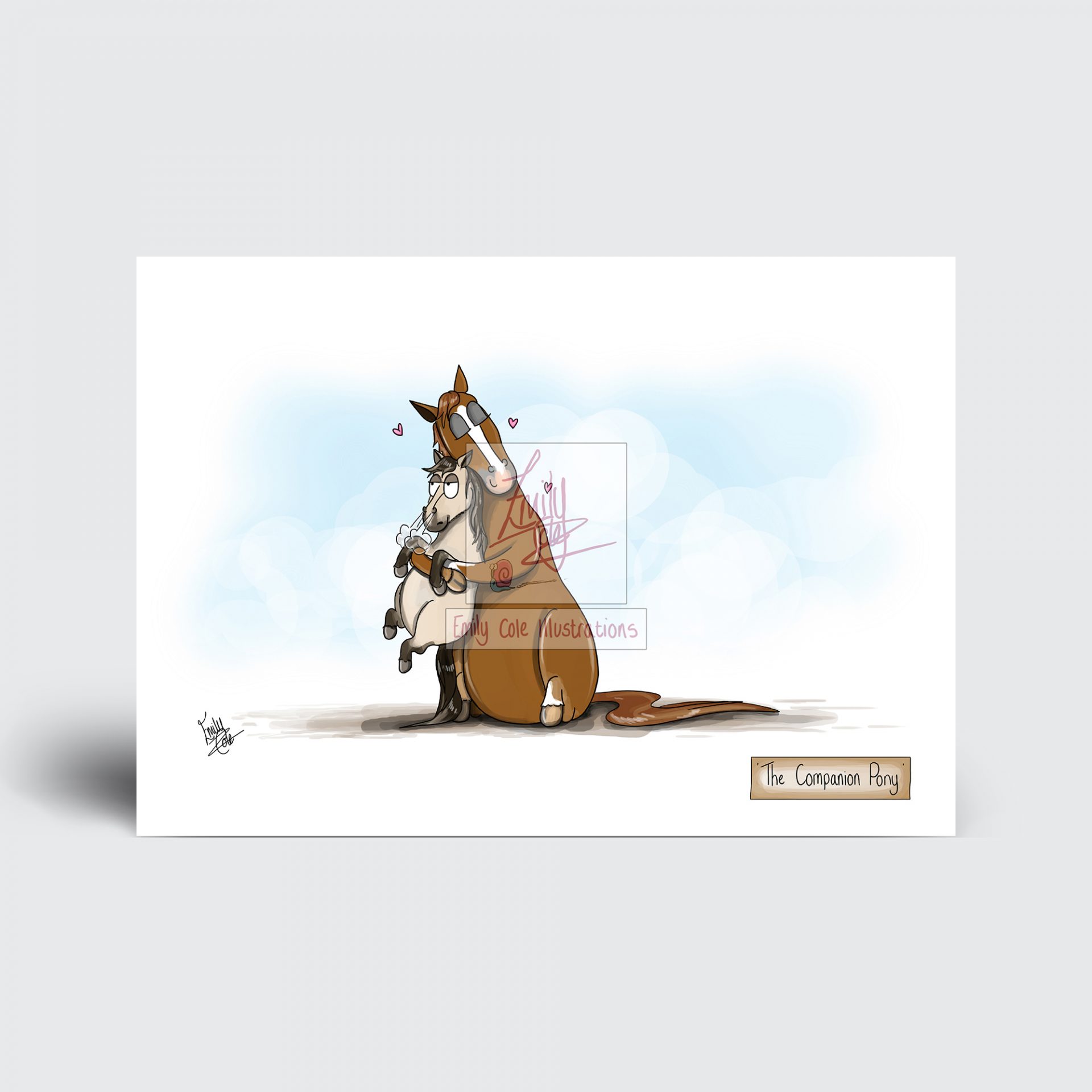 'The Companion Pony' Greeting Card