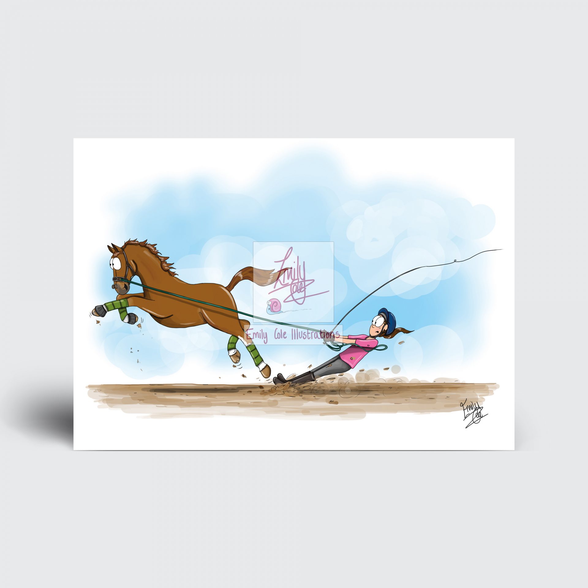 'Lunge Line' Greeting Card