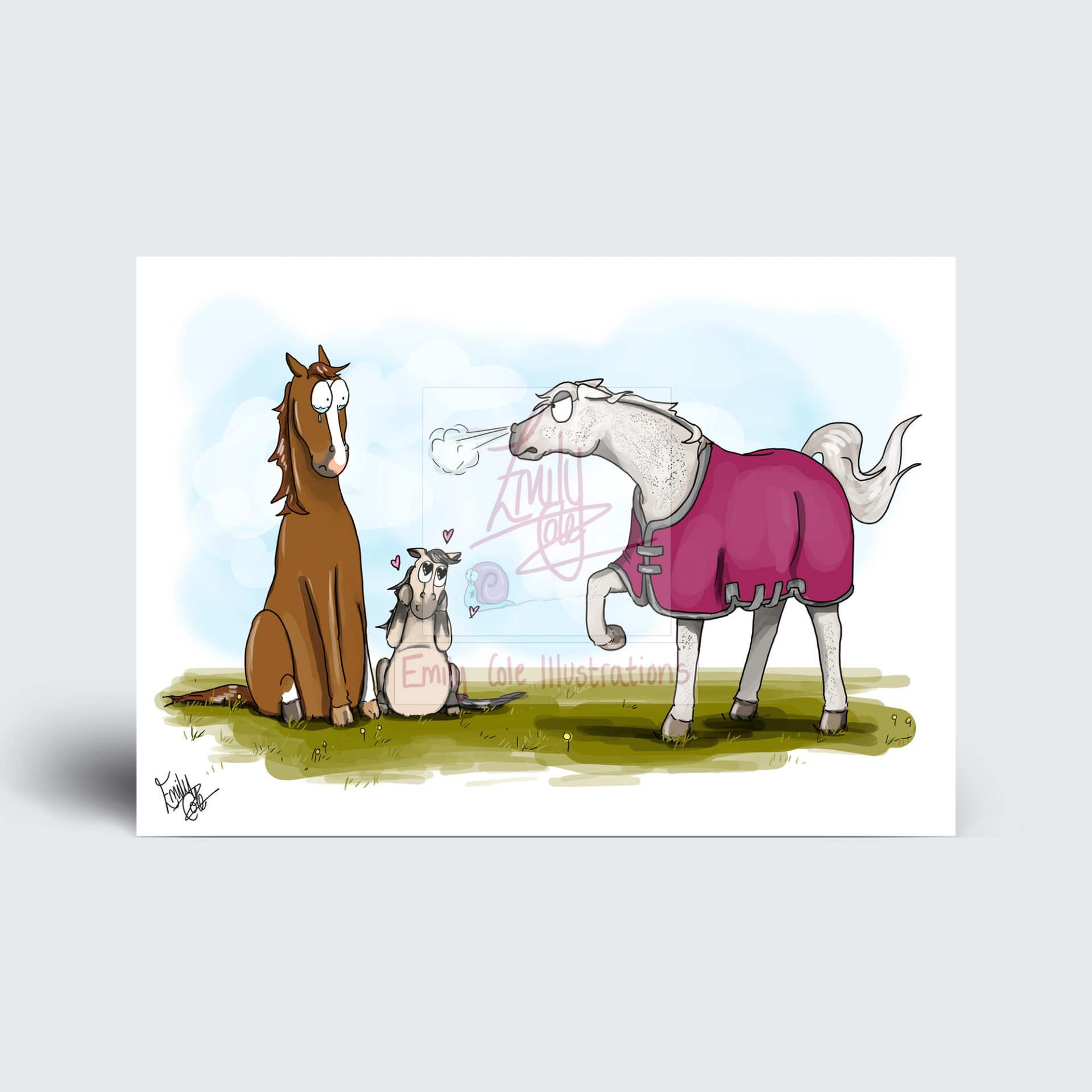 'The Mare stare' Greeting Card