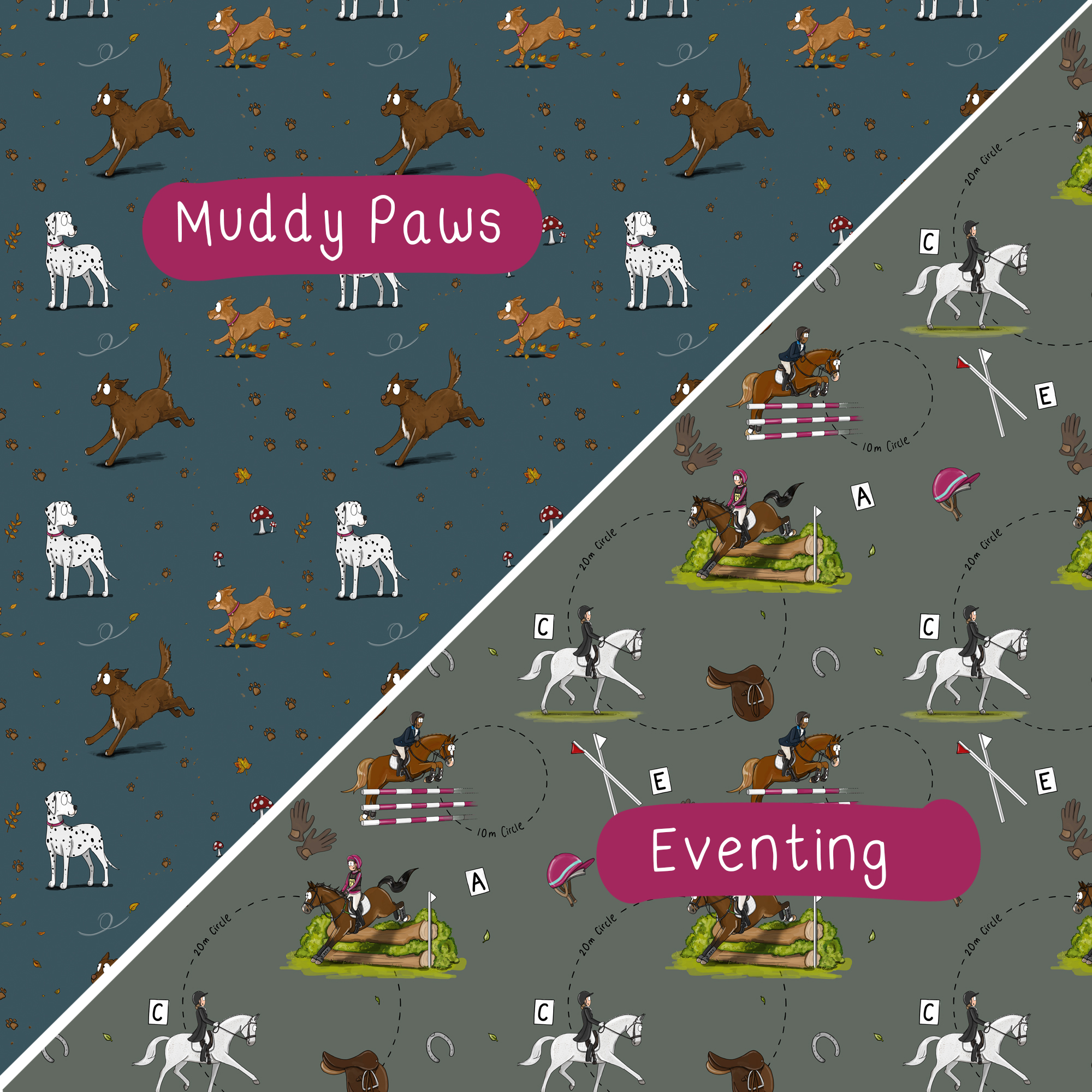 Pattern for Dog beds by designed for dogs Eventing and Muddy Paws by Emily Cole