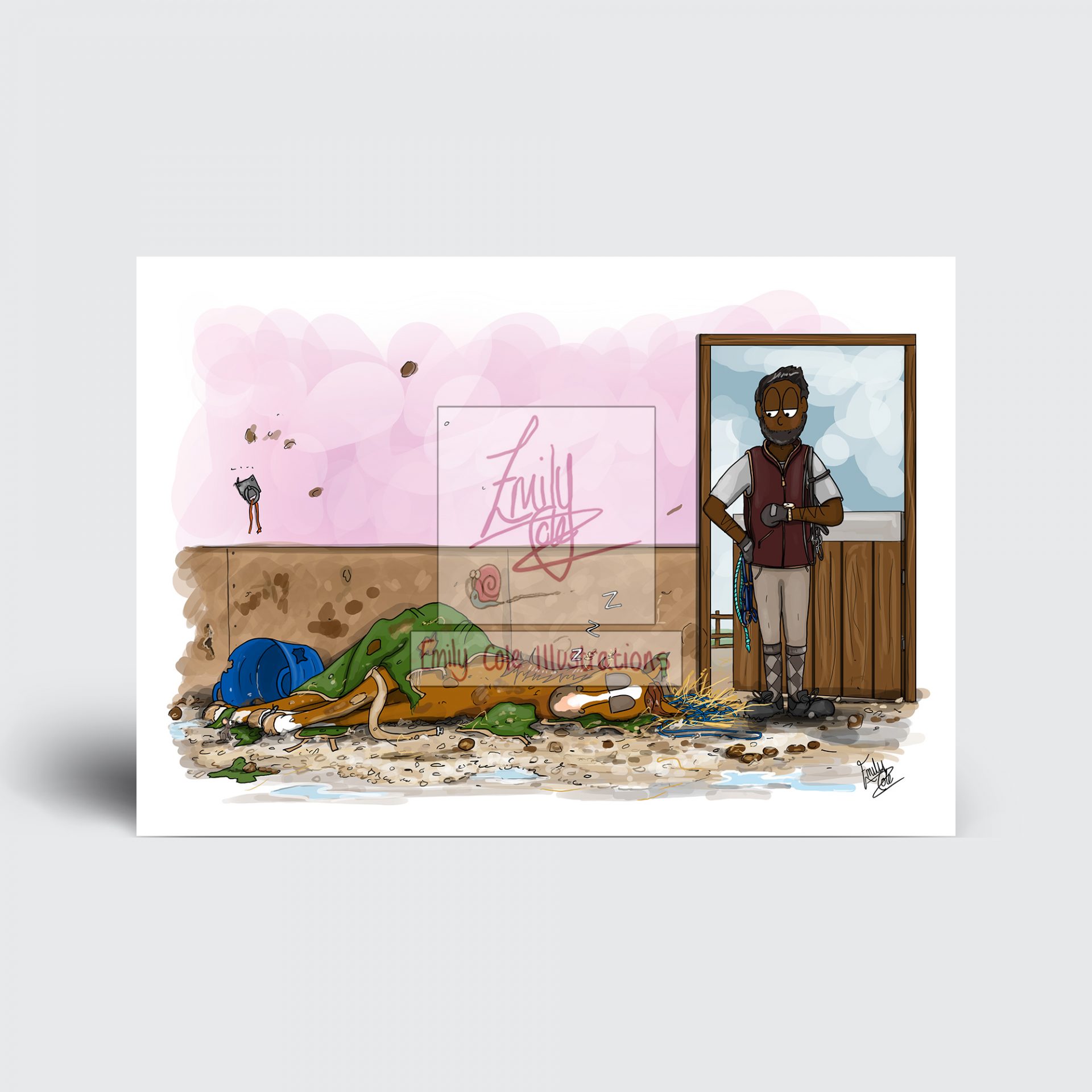 'Post Party Nap' Greeting Card