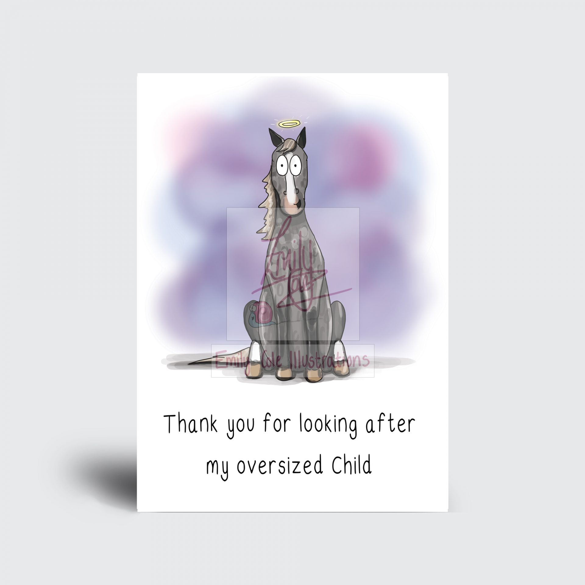 Thank you for looking after my oversized Child - Greeting Card