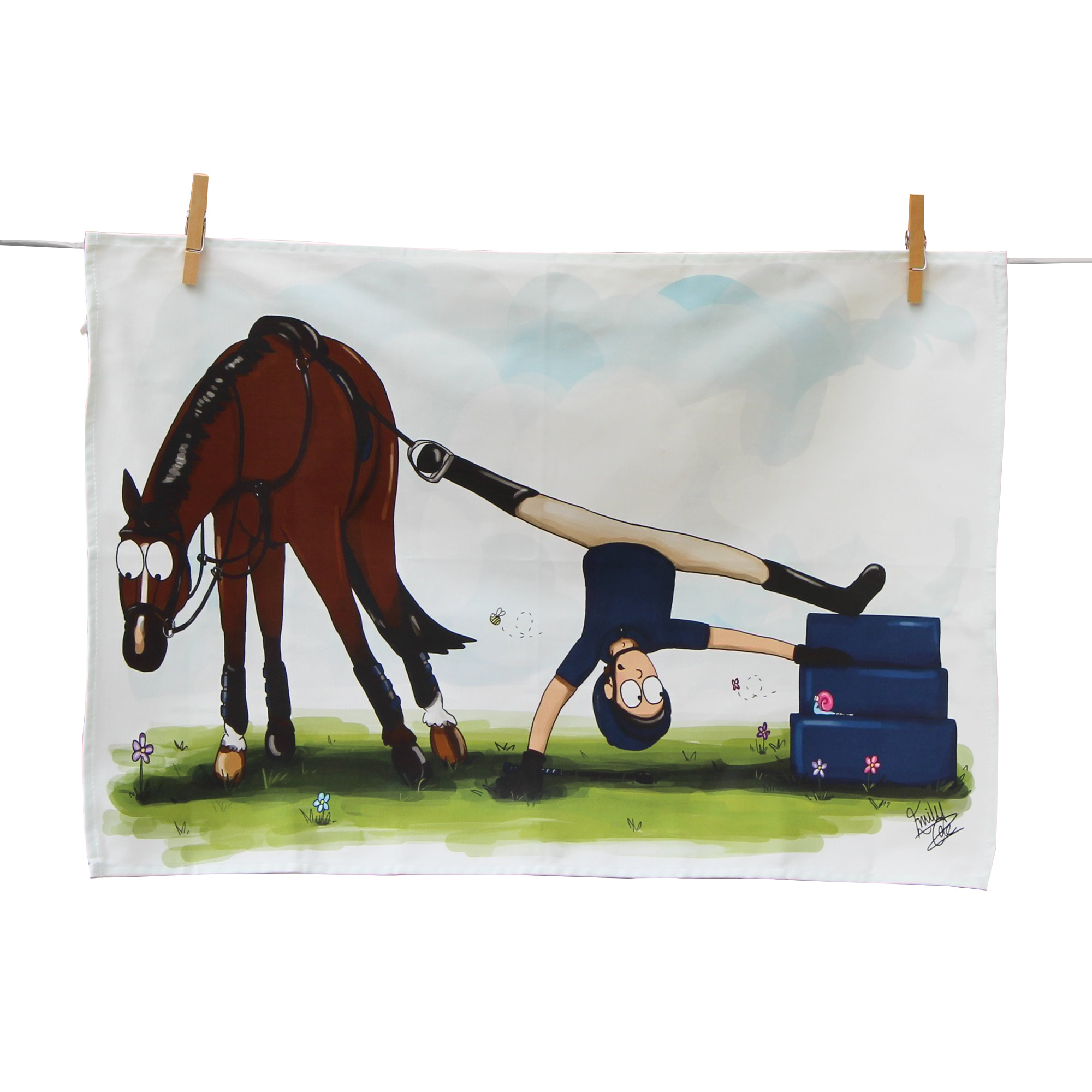Mounting Block Tea Towel