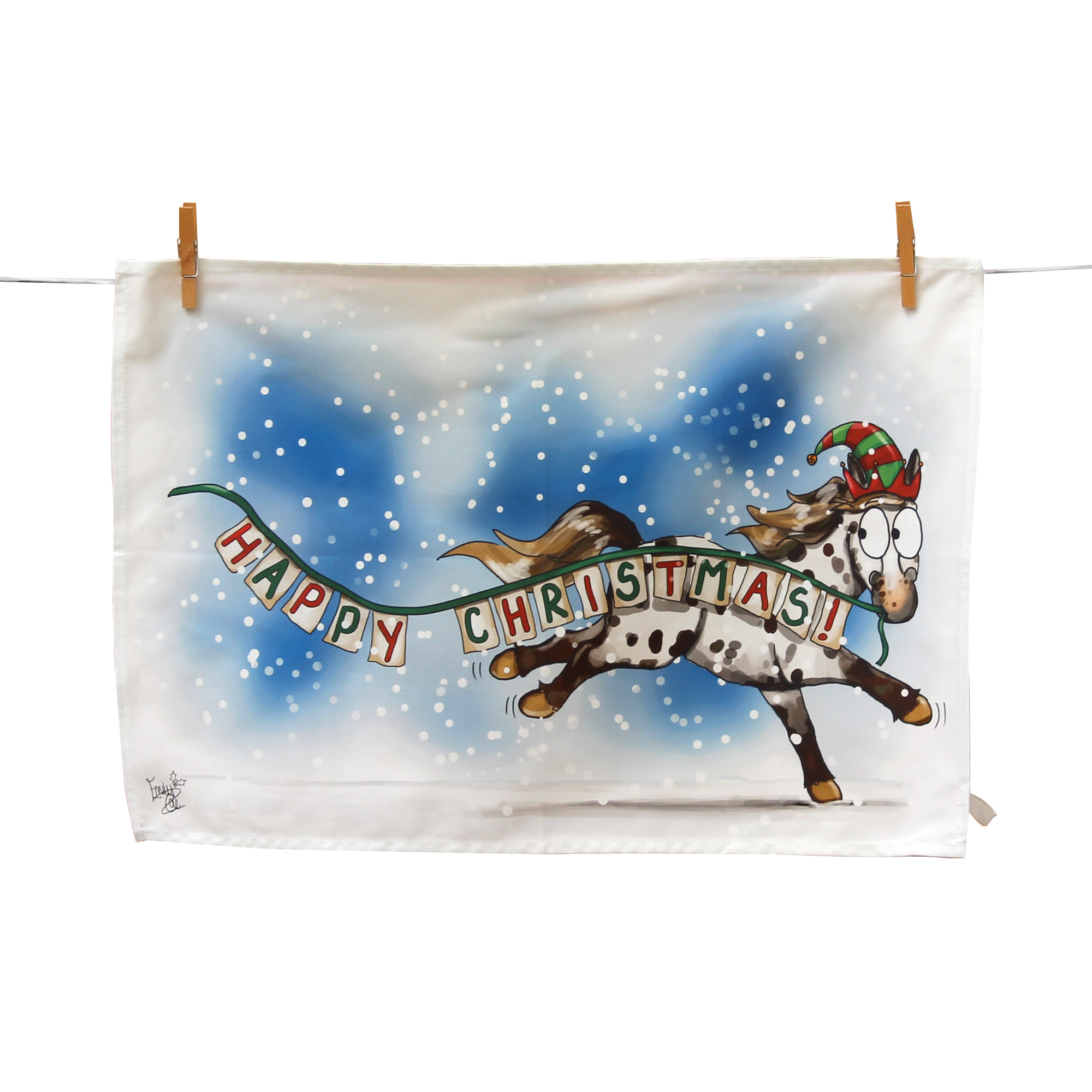 Happy Christmas Tea Towel
