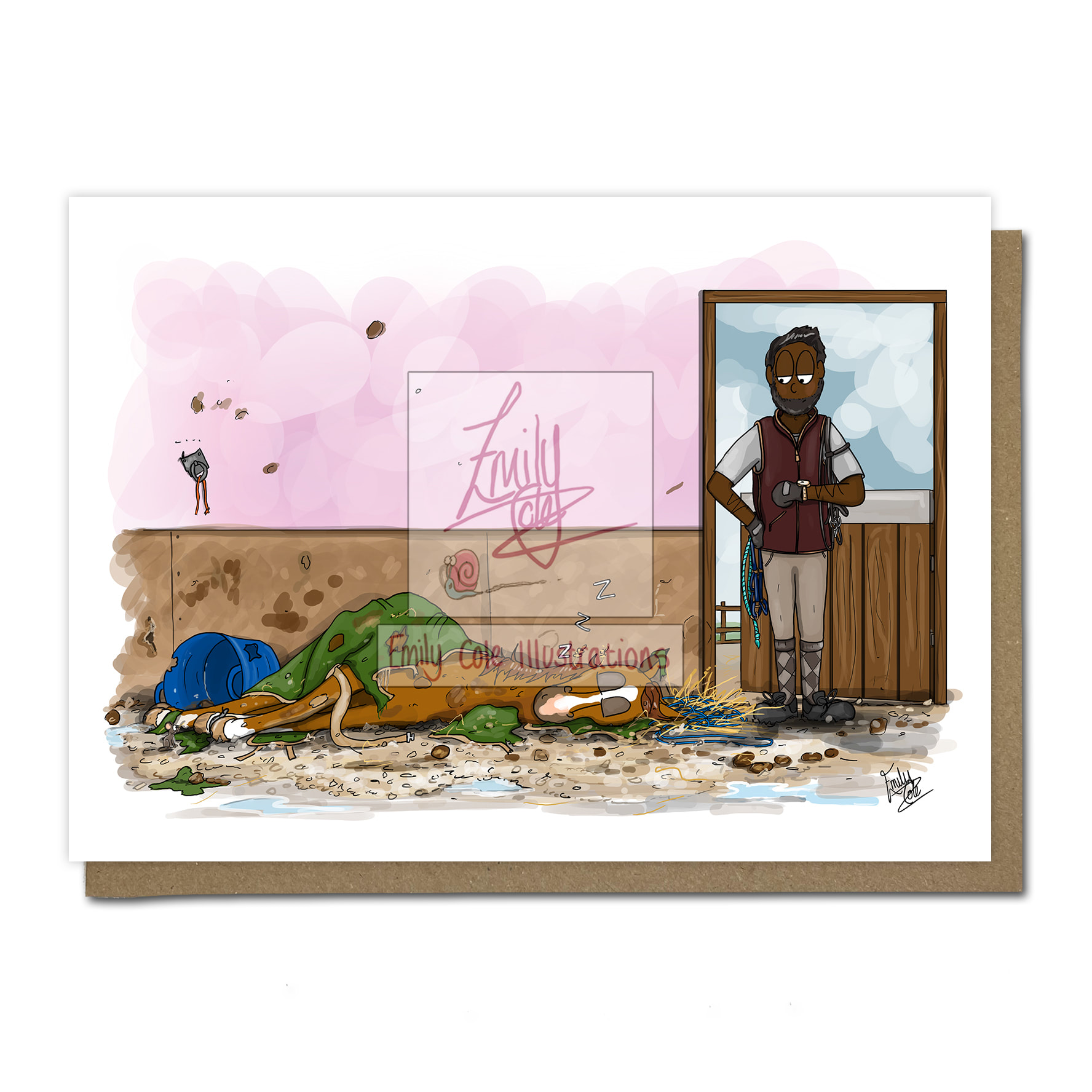 'Post Party Nap' Greeting Card - Image 2