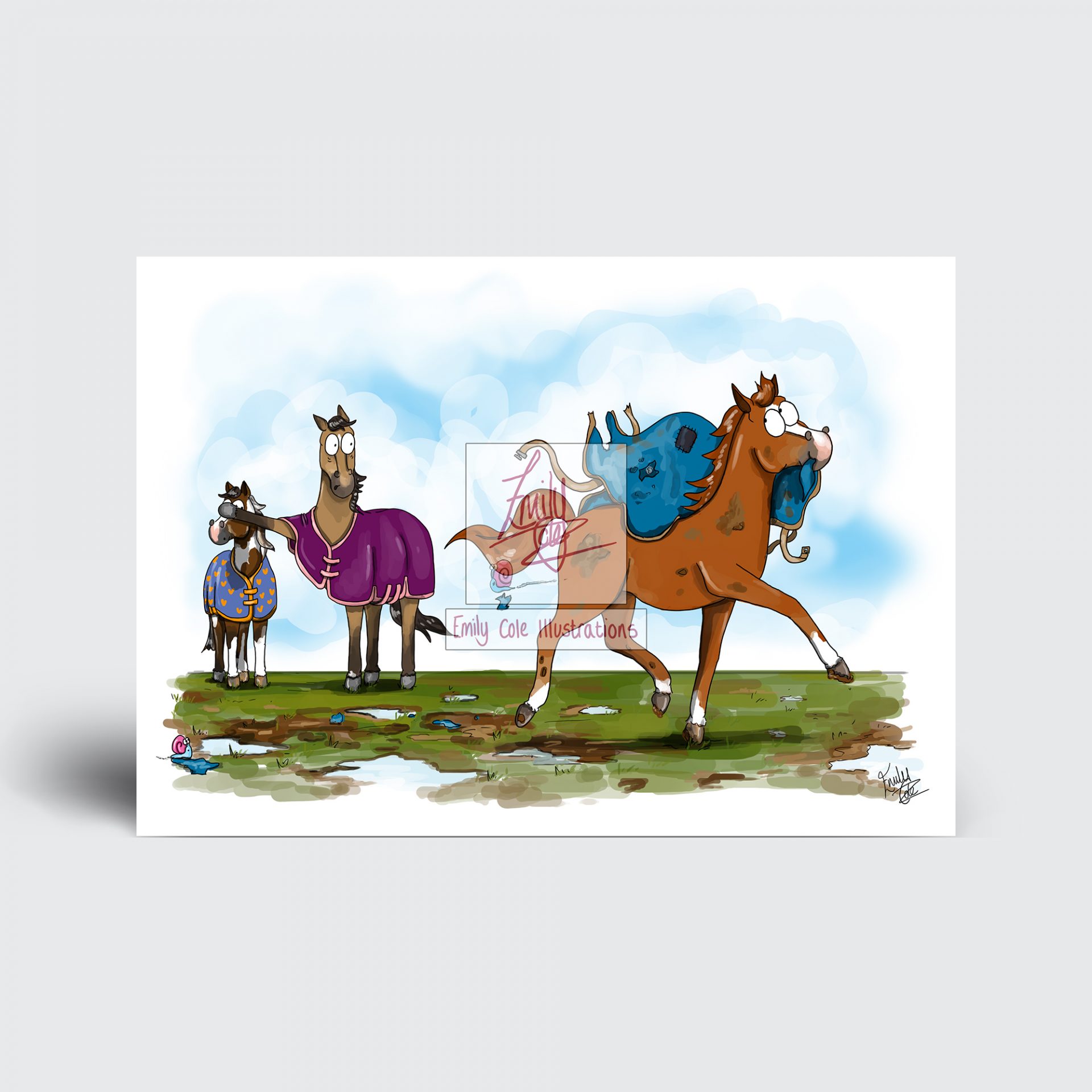 'The Exhibitionist' Greeting Card