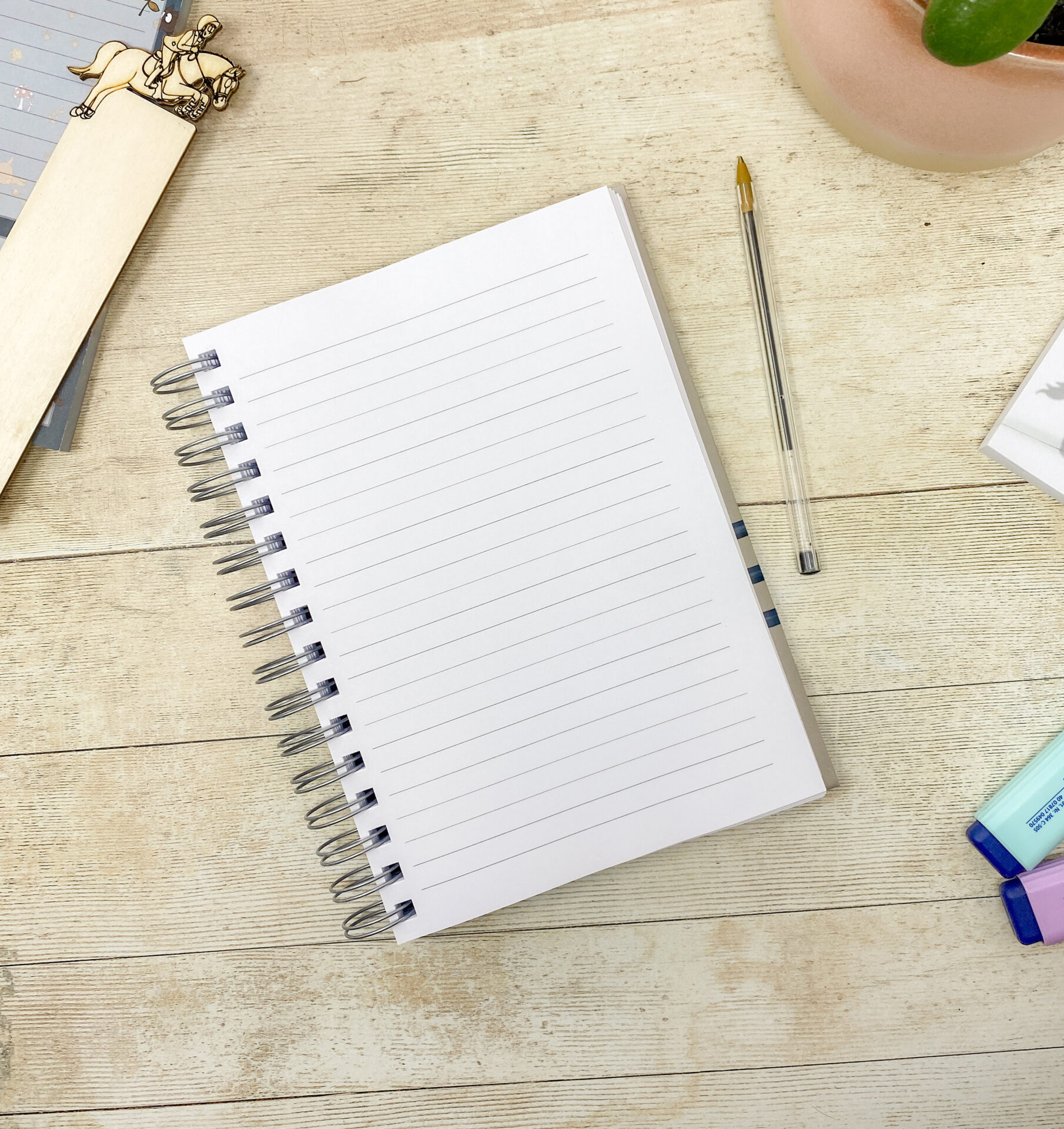Inside pages of the Showjumper / Western Hardback Notebook