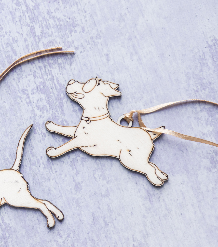 Terrier Dog Wooden Decoration