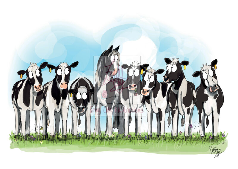 'Cow Pony' Mounted Giclée Art Print - Image 2