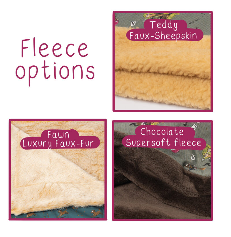 Dog bed fleece options
