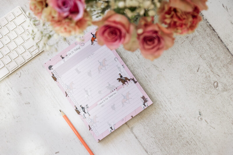 Pink Dressage Horse A5 To-do List