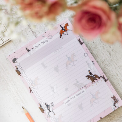 Pink Dressage Horse A5 To-do List