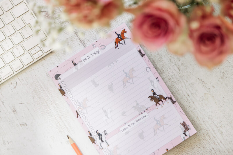 Pink Dressage Horse A5 To-do List