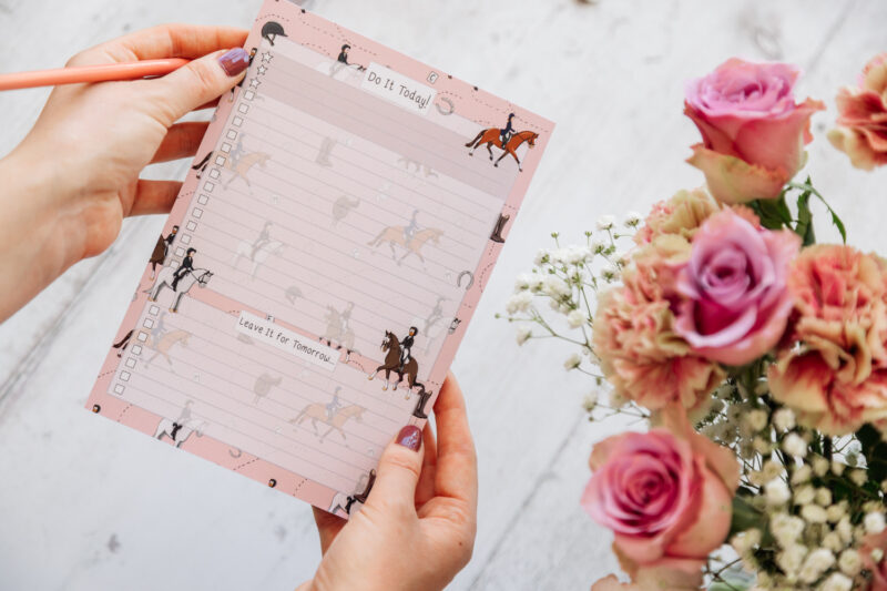 Pink Dressage Horse A5 To-do List