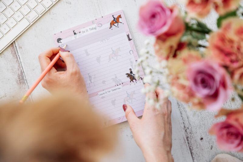 Pink Dressage Horse A5 To-do List