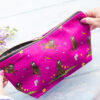 Fuchsia Pink Bay shetland pony patterned wash bag by Emily Cole Illustrations
