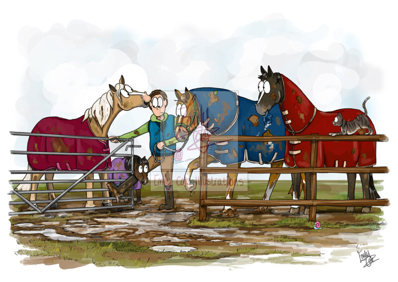 'Hold your Horses' Greeting Card - Image 2