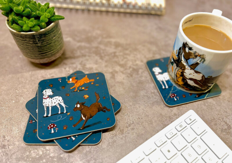 'Muddy Paws' Melamine Coasters - Image 2