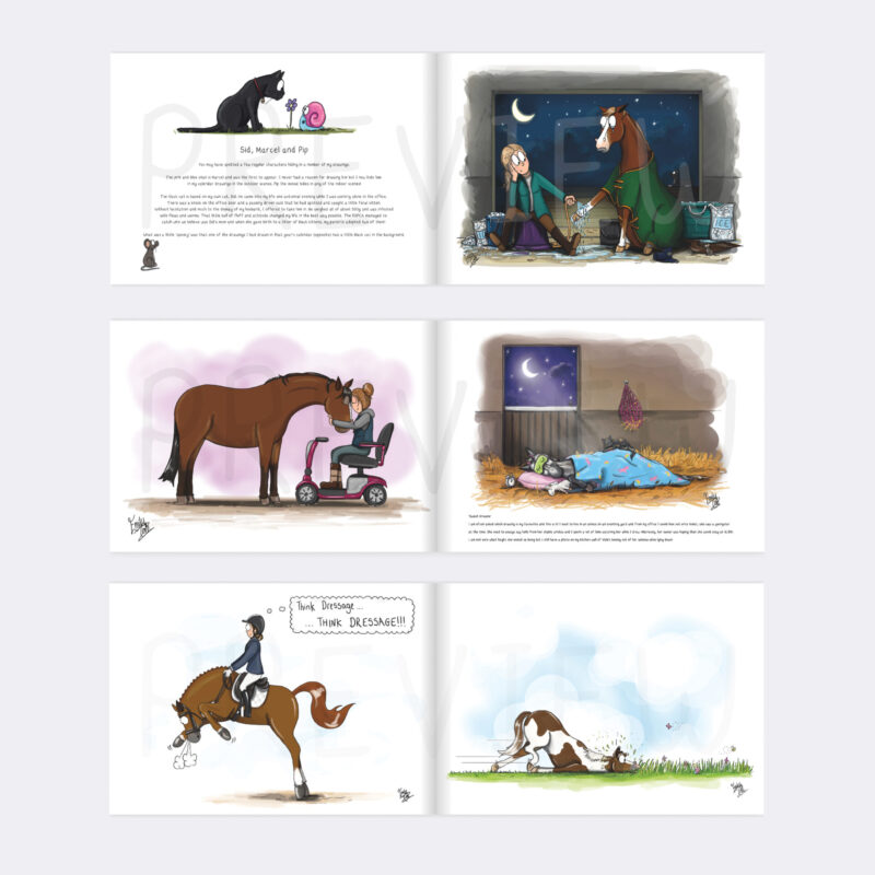 A selection of illustrations from 'A Book of things I drew' Illustrations by Emily Cole.