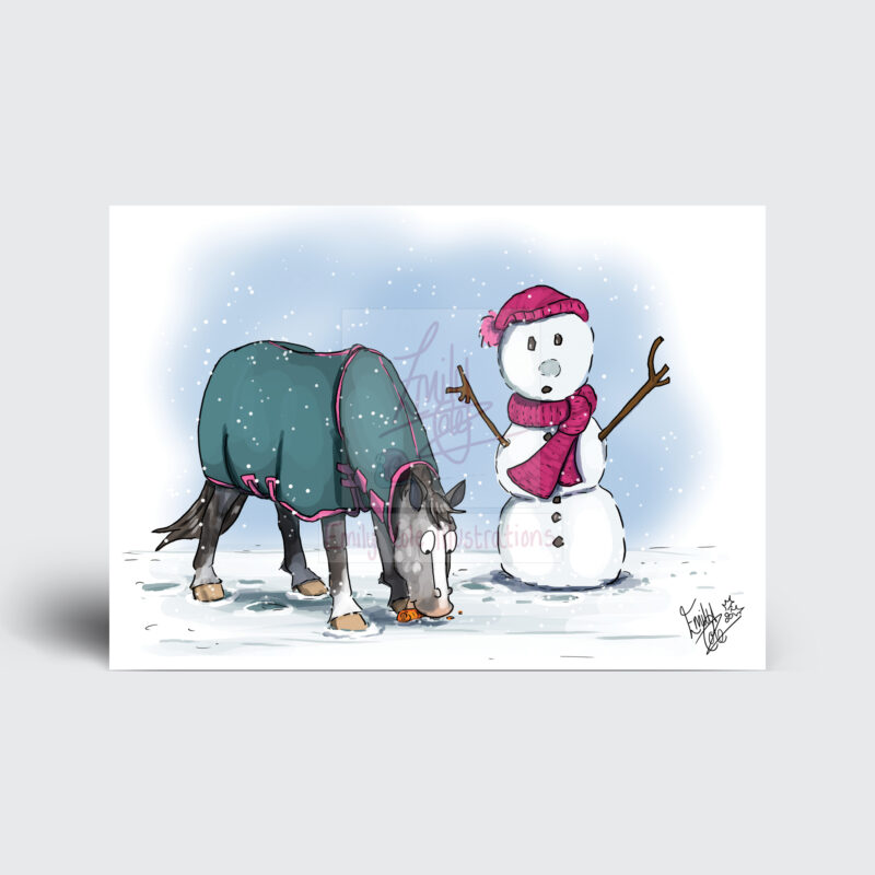 Funny Horse Christmas Cards by - Emily Cole Illustrations