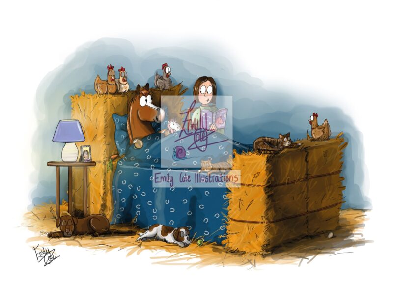 'Story Time' Mounted Giclée Art Print. - Image 2