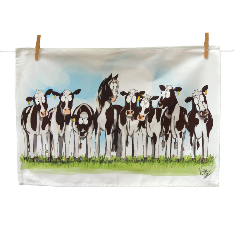 Cow Pony Tea Towel