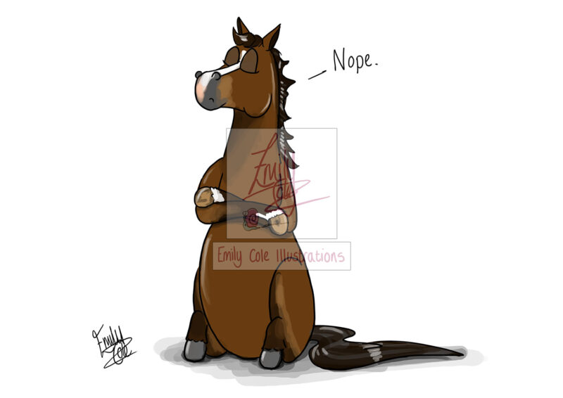 'Nope' Mounted Giclée Art Print - Image 2