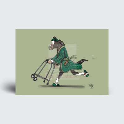the veteran horse - horse greeting card A5 by Emily Cole Illustrations