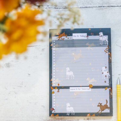 Muddy Paws Dog Designed A5 To-Do List – Emily Cole Illustrations.