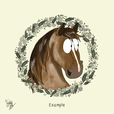 Personalise a Pony, Long Mane, example Yellow background.