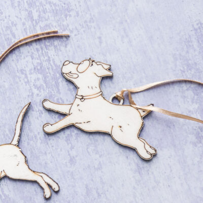 Terrier Dog Wooden Decoration