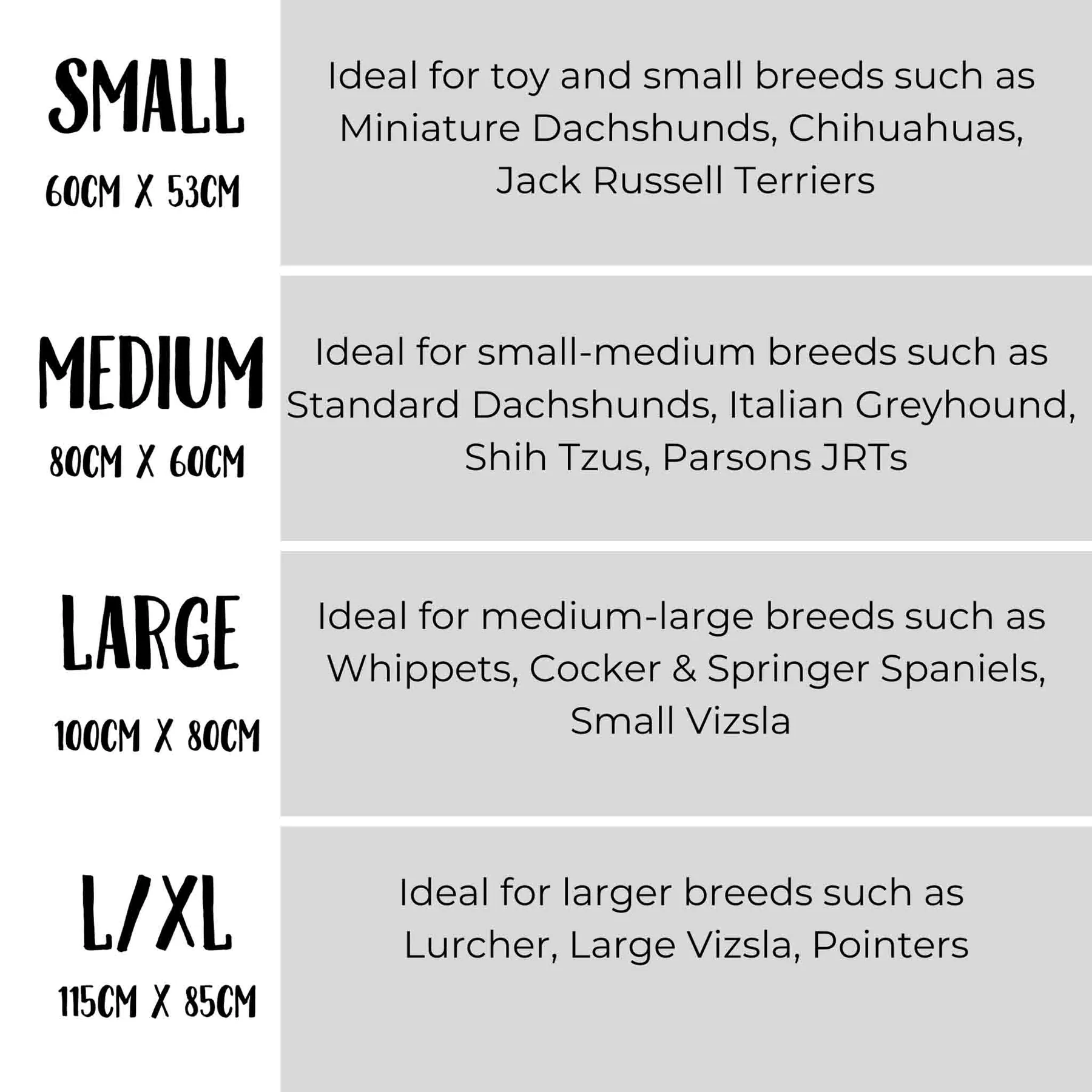 Dog Bed Size Guide