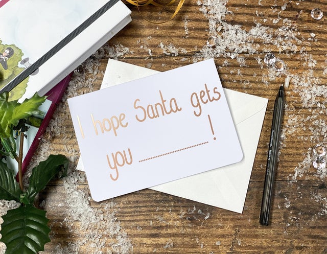 ‘I Hope Santa Gets You … Individual Christmas Card - Image 2