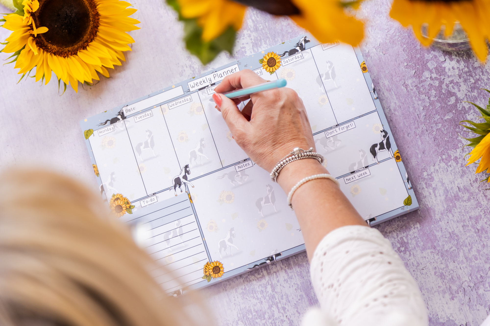 Piebald Cob Pattern Desk Planner by Emily Cole.