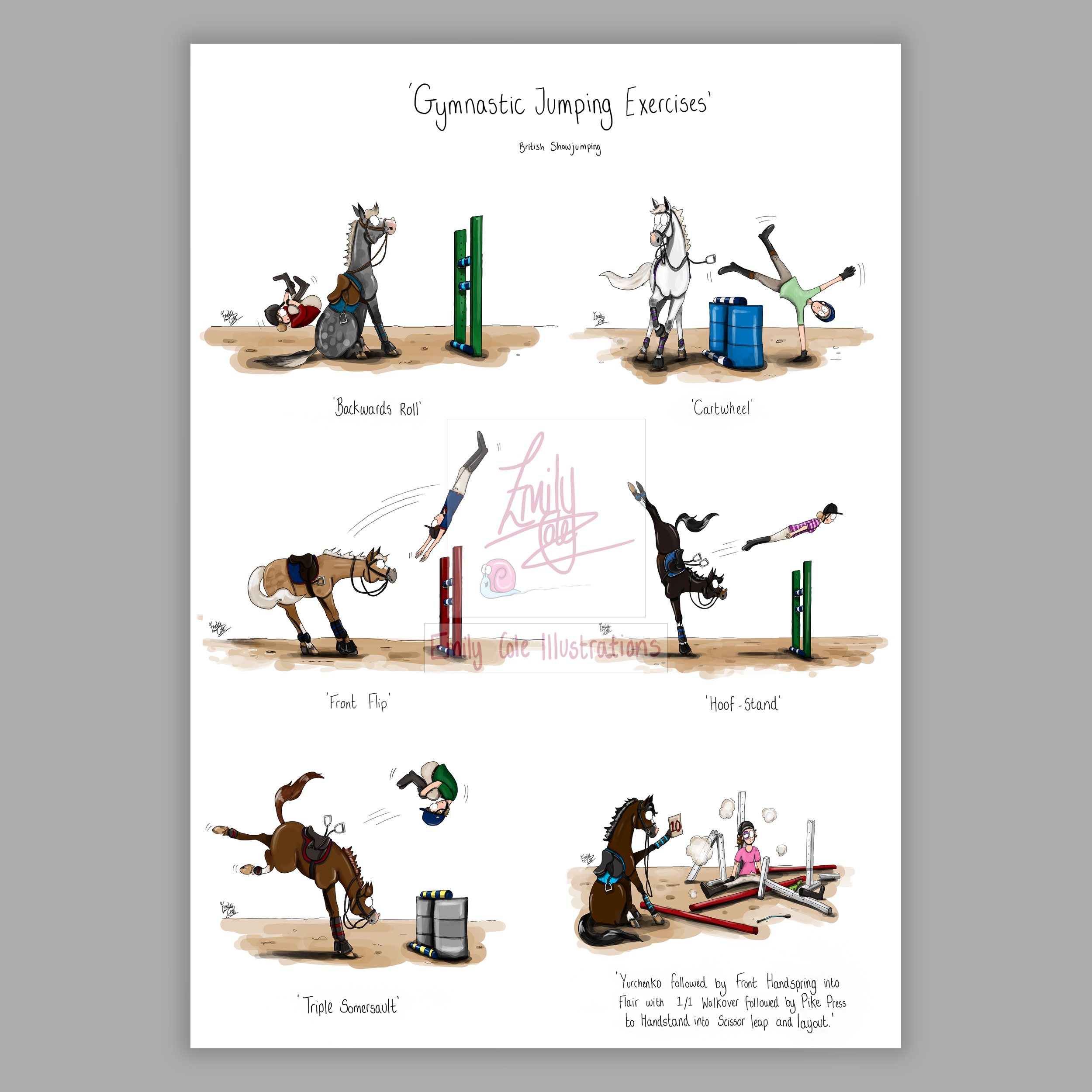 A4 Vintage Print - 'Gymnastic Exercises' - Multiple Designs - Image 2