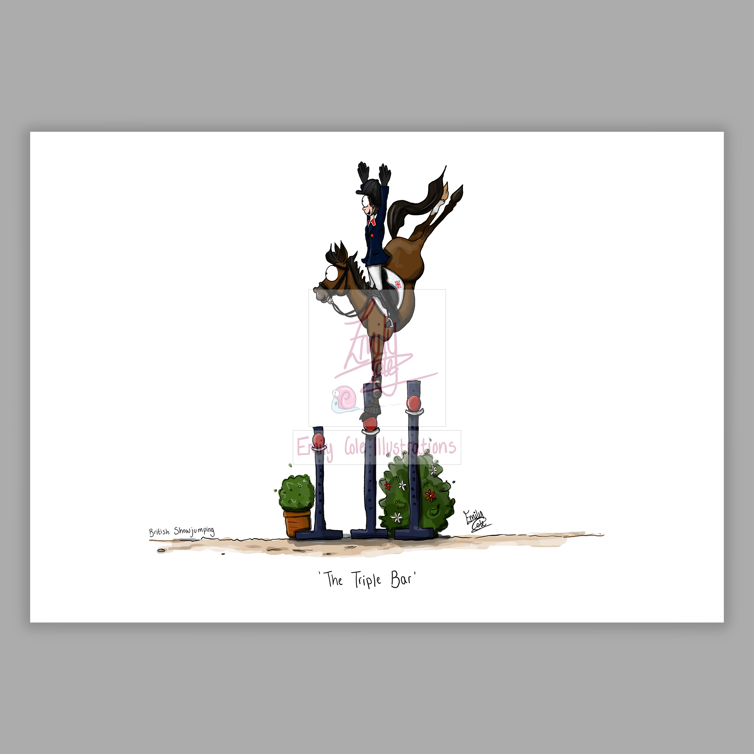 A4 Vintage Print - 'The Show Jumping Collection' - Multiple Designs - Image 7